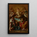 Der Christus in Herrlichkeit mit den Heiligen Celse, Julien, Marcionille und Basilisse - Pompeo Batoni — gerahmtes Bild an der Wand