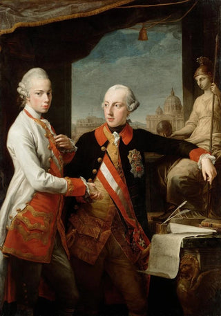 Pompeo Batoni - Emperor Joseph II With Grand Duke Pietro Leopoldo Of Tuscany.webp