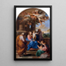 Die Jungfrau mit dem Kind mit den Heiligen Joseph, Zacharias und Elisabeth und dem kleinen Heiligen Johannes - Pompeo Batoni — gerahmtes Bild an der Wand