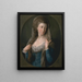 Portrait einer Frau, traditionell als Margaret Stuart Lady Hippisley identifiziert - Pompeo Batoni — gerahmtes Bild an der Wand
