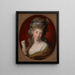 Portrait Izabela Lubomirska, Ehefrau von Ignacy Potocki 1755-1783 - Pompeo Batoni — gerahmtes Bild an der Wand
