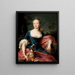 Portrait einer Dame in Diane Jägerin - Pompeo Batoni — gerahmtes Bild an der Wand