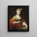 Portrait einer Dame, traditionell als Alexandra Evichovna Demidov in der Rolle der Cleopatra identifiziert - Pompeo Batoni — gerahmtes Bild an der Wand