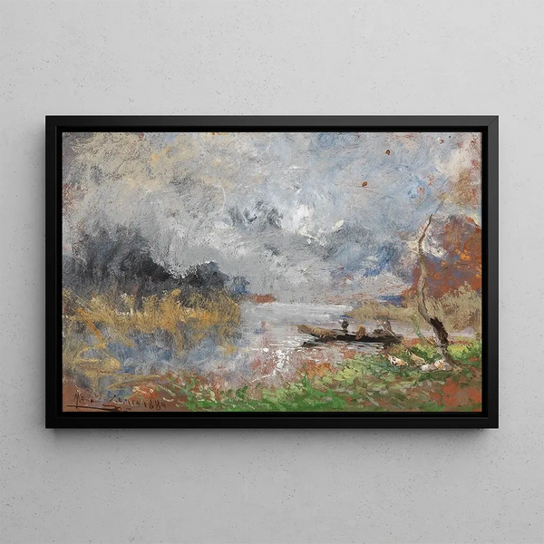 Pompeo Mariani - A Boat Trip on a Lake.webp