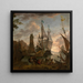 Hafen im orientalischen Meer - Hendrik van Minderhout — gerahmtes Bild an der Wand