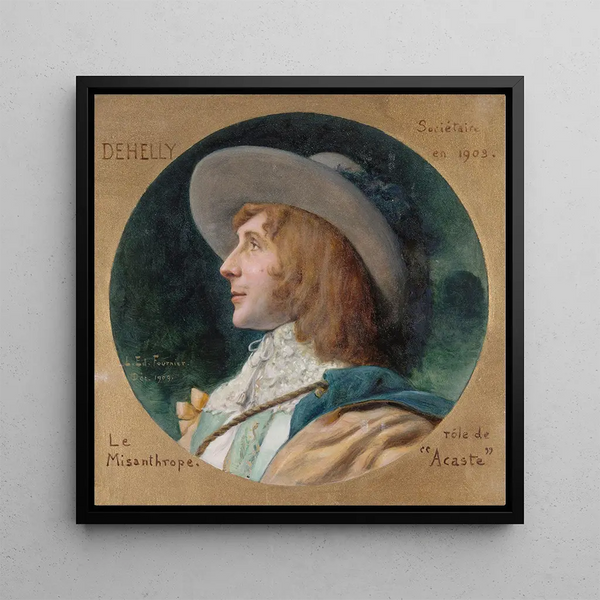 Portrait d'Émile Dehelly 1871-1969 sociétaire de la Comédie-Française dans le rôle d'Acaste du Misanthrope - Louis Douard Fournier