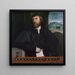 Portrait eines Mannes - Moretto Da Brescia — gerahmtes Bild an der Wand