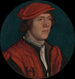 Portrait eines Mannes mit rotem Hut - Hans Holbein der Jüngere — Ansicht des Kunstwerks