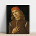 Reproduktion des Gemäldes Portrait eines jungen Mannes - Sandro Botticelli