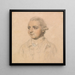 Portrait eines jungen Mannes, lebensecht aufgenommen, nach links blickend - John Smart — gerahmtes Bild an der Wand