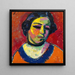 Portrait einer Frau - Alexej von Jawlensky — gerahmtes Bild an der Wand