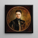 Portrait einer Dame - Franz von Lenbach — gerahmtes Bild an der Wand