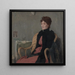 Portrait einer Frau - Edmond François Aman-Jean — gerahmtes Bild an der Wand