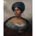 Reproduktion des Gemäldes Portrait einer Frau mit blauem Turban - Eugène Delacroix