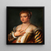 Portrait einer jungen venezianischen Frau - Francesco Montemezzano — gerahmtes Bild an der Wand