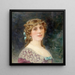 Portrait von Gabrielle Robinne, Mitglied der Comédie-Française in der Rolle der Elmire aus Tartuffe - Louis Édouard Fournier — gerahmtes Bild an der Wand