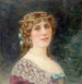 Portrait von Gabrielle Robinne, Mitglied der Comédie-Française in der Rolle der Elmire aus Tartuffe - Louis Édouard Fournier — Ansicht des Kunstwerks