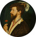 Portrait de Simon George de Cornouailles - Hans Holbein le Jeune — in einem Innenraum präsentiert