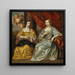 Portrait de deux nobles avec Cupidon - Jan Mijtens — gerahmtes Bild an der Wand