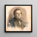 Portrait de mand - P C Skovgaard — gerahmtes Bild an der Wand
