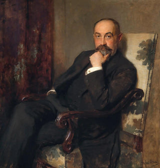 Portrait du fabricant de laine de mouton Emil Schwarz 1863-1939 dans un fauteuil - John Quincy Adams