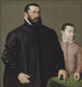 Portrait des Juweliers aus Nürnberg Hans Lencker 1523-1585 und seines 9-jährigen Sohnes Elisius der Jüngere - Nicolas Neufchâtel — Ansicht des Kunstwerks