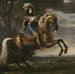 Portrait équestre de Karl XI - David Klöcker Ehrenstrahl — in einem Innenraum präsentiert