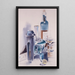 Hospitalité - Preston Dickinson — gerahmtes Bild an der Wand