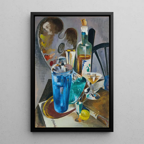 Die Tabelle des Künstlers - Preston Dickinson — gerahmtes Bild an der Wand
