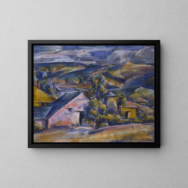 Les Collines - Preston Dickinson — gerahmtes Bild an der Wand