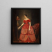 Portrait de Manuelita Rosas - Prilidiano Pueyrredón — gerahmtes Bild an der Wand