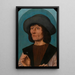 Portrait eines Mannes mit einer Nelke - Quentin Massys — gerahmtes Bild an der Wand