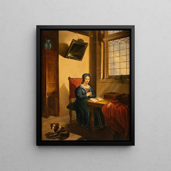 R Gontard - Lady studying the bible.webp