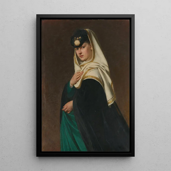 Portrait de femme - R. Max Seemann — gerahmtes Bild an der Wand