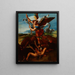 Saint Michel Archange siegreich Satan - Rafał Hadziewicz — gerahmtes Bild an der Wand