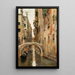 Ein Kanal in Venedig - Raffaele Tafuri — gerahmtes Bild an der Wand
