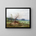 Hirtentraum mit Schafen in einer offenen Landschaft - Raimund Ritter von Wichera — gerahmtes Bild an der Wand