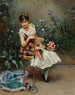 Aline mit Blumen - Raimundo de Madrazo y Garreta — Ansicht des Kunstwerks