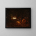 Les Constructeurs de pirogues - Ralph Albert Blakelock — gerahmtes Bild an der Wand
