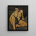 Akt sitzend - Ramah — gerahmtes Bild an der Wand