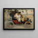 und Pere Romeu im Auto - Ramon Casas — gerahmtes Bild an der Wand