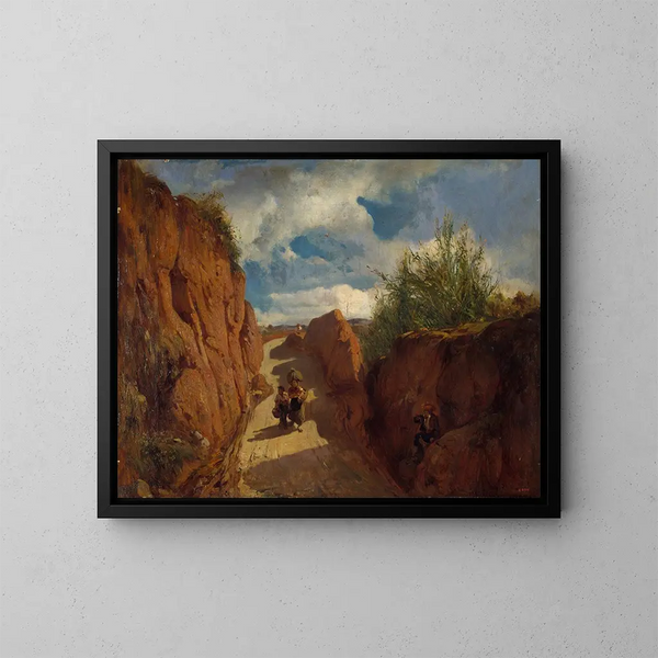 Der Weg nach Granollers - Ramon Martí i Alsina — gerahmtes Bild an der Wand