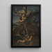 Saint Michel terrassant Satan - Raphaël — gerahmtes Bild an der Wand