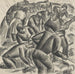 Erntende Kartoffelbauern bei der Arbeit auf den Feldern - Leo Gestel — in einem Innenraum präsentiert