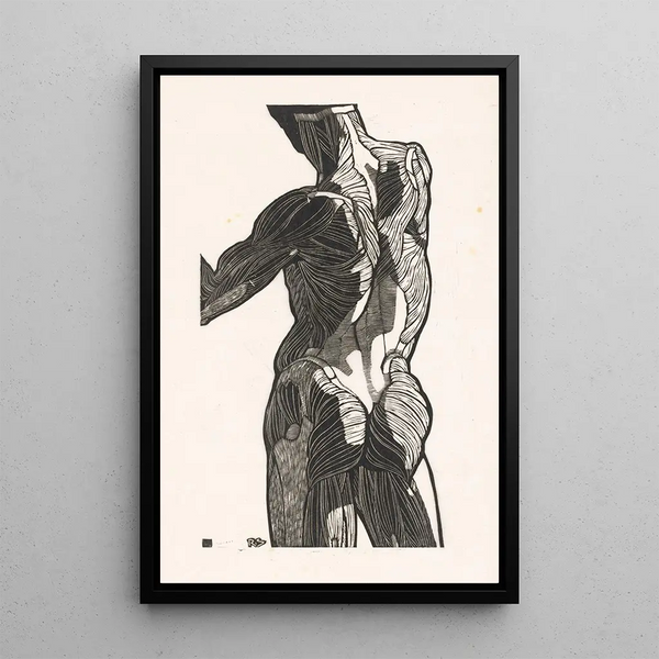 Reijer Stolk - Anatomische studie van de rug en bilspieren van een man.webp