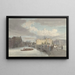 Ansicht auf die Brücke der Halbmondsbrücke in der Nähe der Amstel in Amsterdam - Reinier Craeyvanger — gerahmtes Bild an der Wand