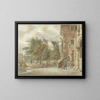 Reinier Vinkeles - Gezicht op een stadsgracht after Jan van der Heyden.webp