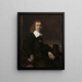 Ein junger Mann sitzt an einem Tisch, vielleicht Govaert Flinck - Rembrandt van Rijn — gerahmtes Bild an der Wand