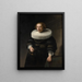 Portrait einer Frau - Rembrandt van Rijn — gerahmtes Bild an der Wand
