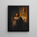 Samson bedroht seinen Schwiegervater - Rembrandt van Rijn — gerahmtes Bild an der Wand